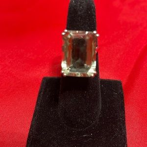Prasiolite silver ring